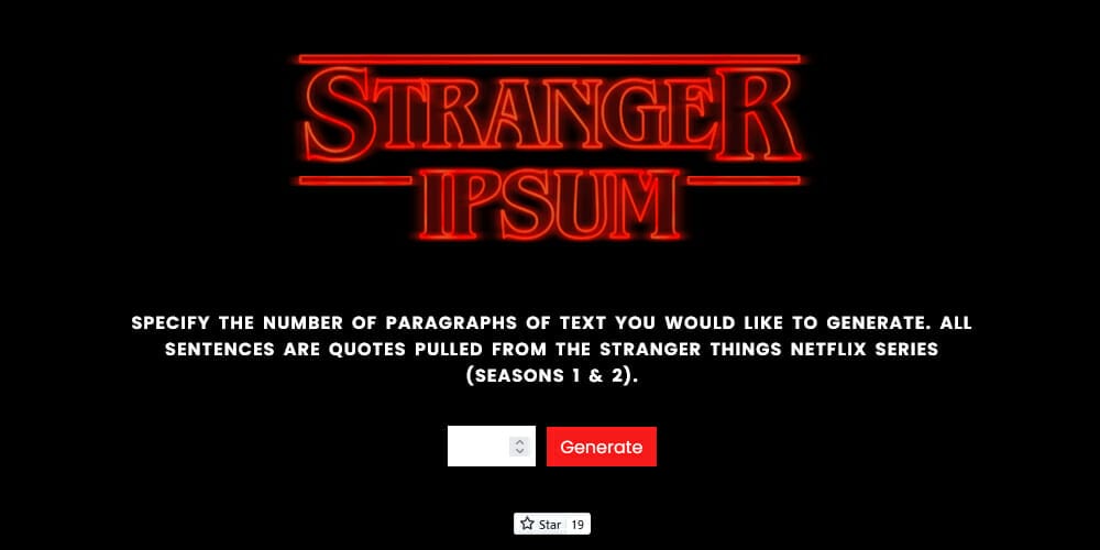 stranger ipsum