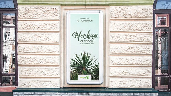 2 Free Outdoor Advertising Screens MockUps in 4k