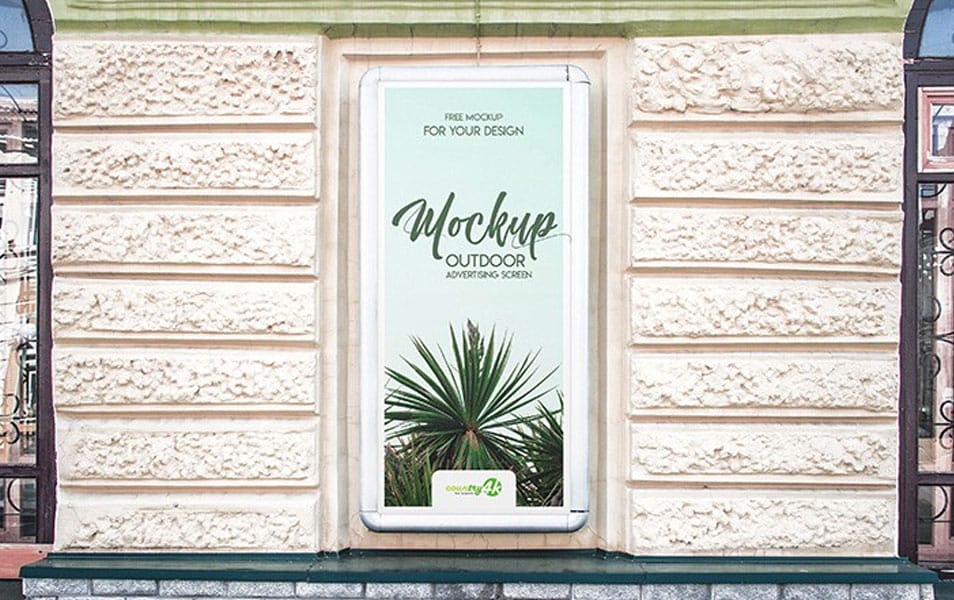 2 Free Outdoor Advertising Screens MockUps in 4k