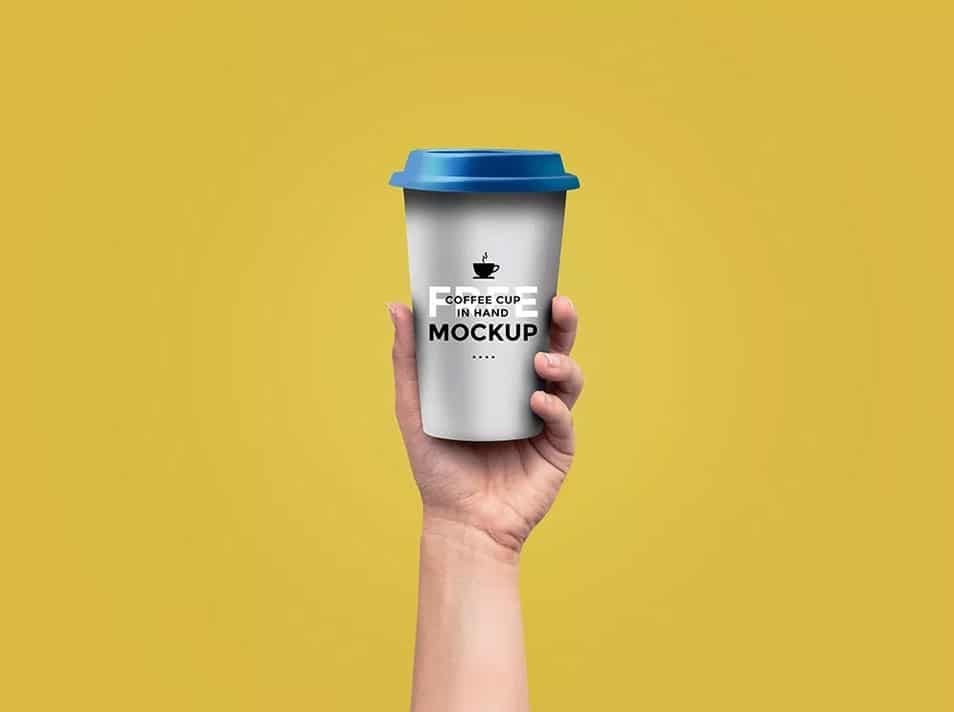 Coffee Cup in Hand Mockup