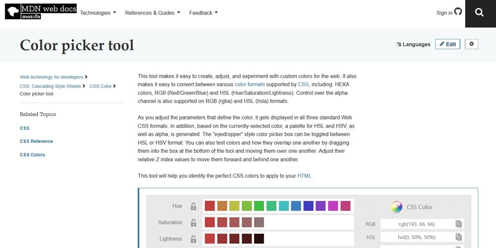 Complete Resources to Learn Color Theory 185 Color picker tool