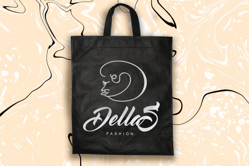 Free Black Tote Bag Mockup PSD