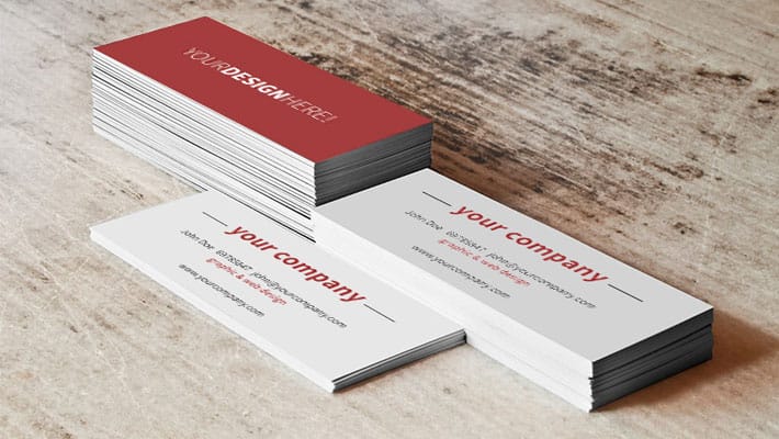 Free Business Card Stack Mockup