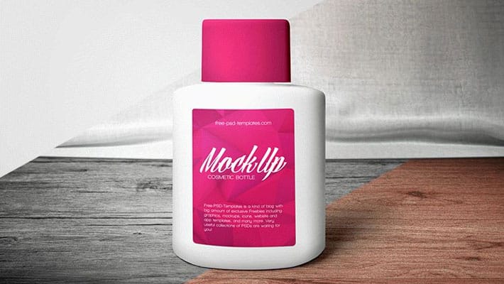 Free Cosmetic Bottle Mock-up in PSD
