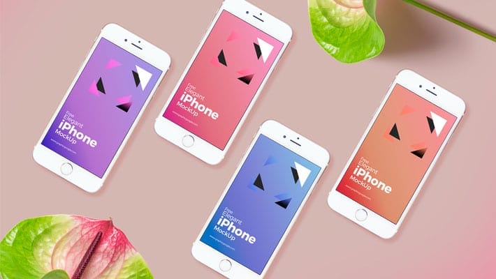 Free Elegant iPhone Mockup For UI Presentation