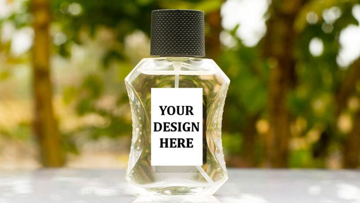 Free Glass Perfume Spray Bottle Mockup PSD