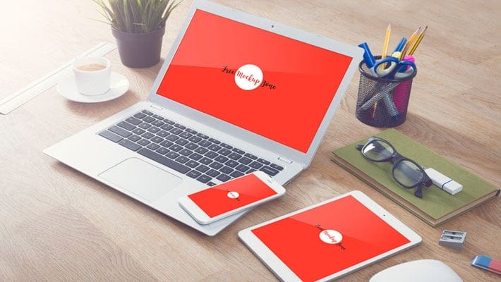 Free Laptop, iPad and Smartphone Mockup