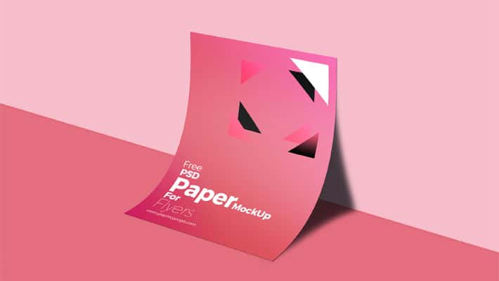 Free PSD A4 Paper Mock-Up For Flyers