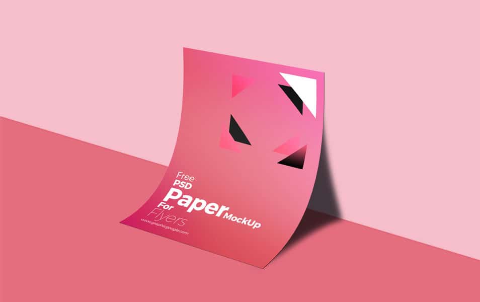 Free PSD A4 Paper Mock-Up For Flyers