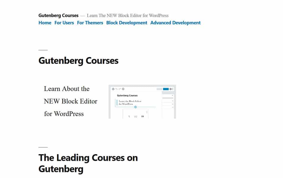 Gutenberg Courses