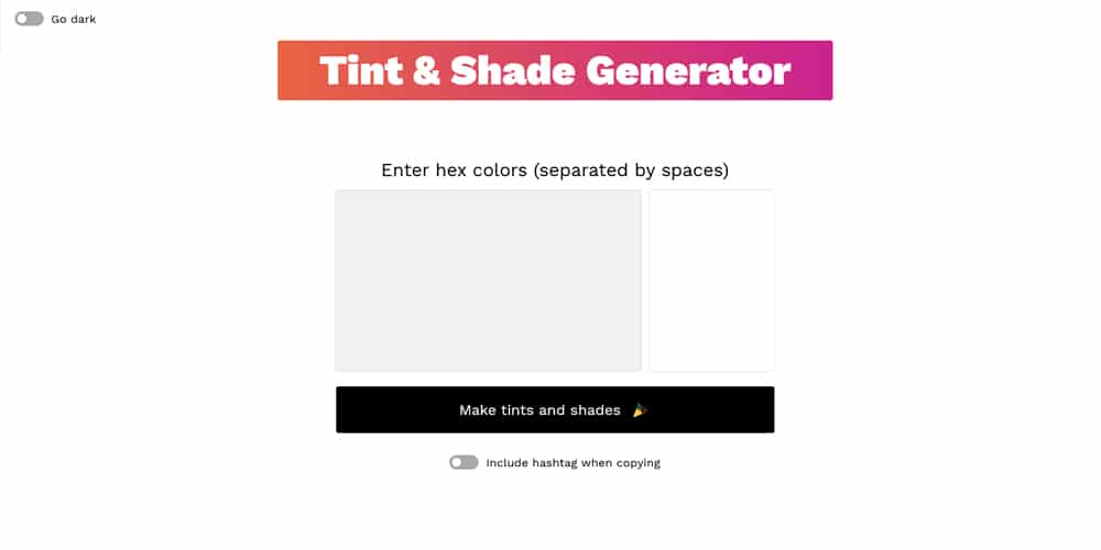 Make tints and shades