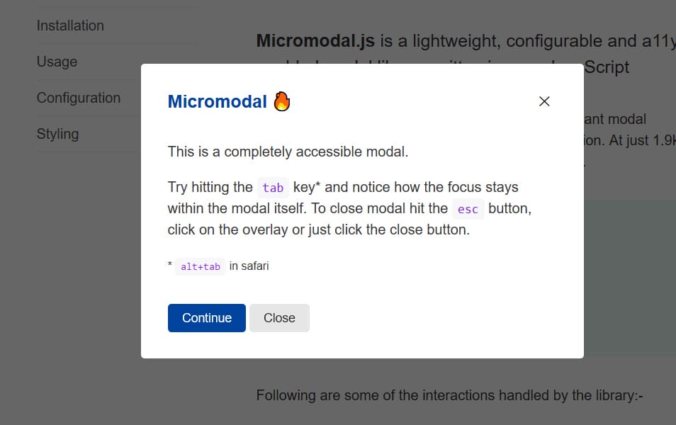Micromodal.js