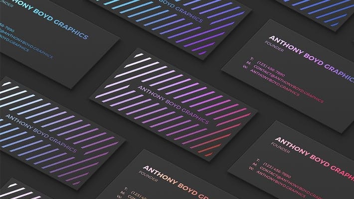 Modern Customizable Business Card Grid Mockup