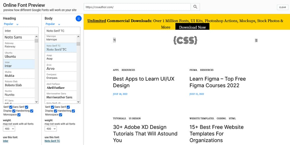 10+ Best Tools for Designers to Find Best Fonts 34 Online Font Preview