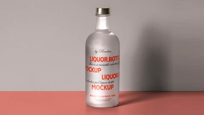 PSD Liquor Bottle Mockup Template