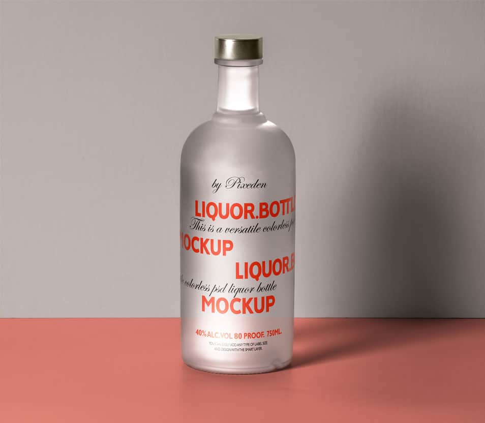 PSD Liquor Bottle Mockup Template