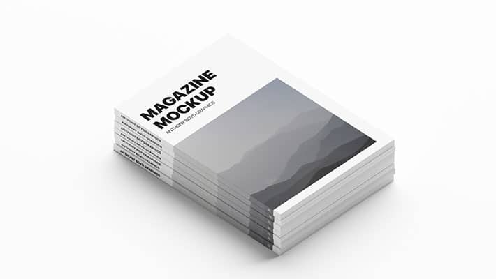 Stacked Magazines Mockup