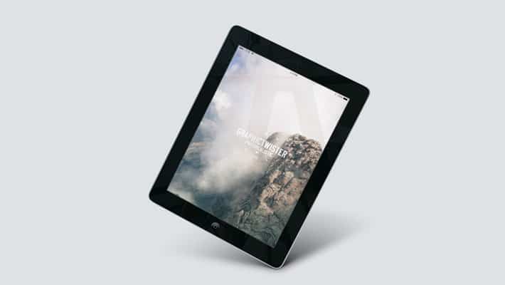 iPad 2 Air Perspective Mockup