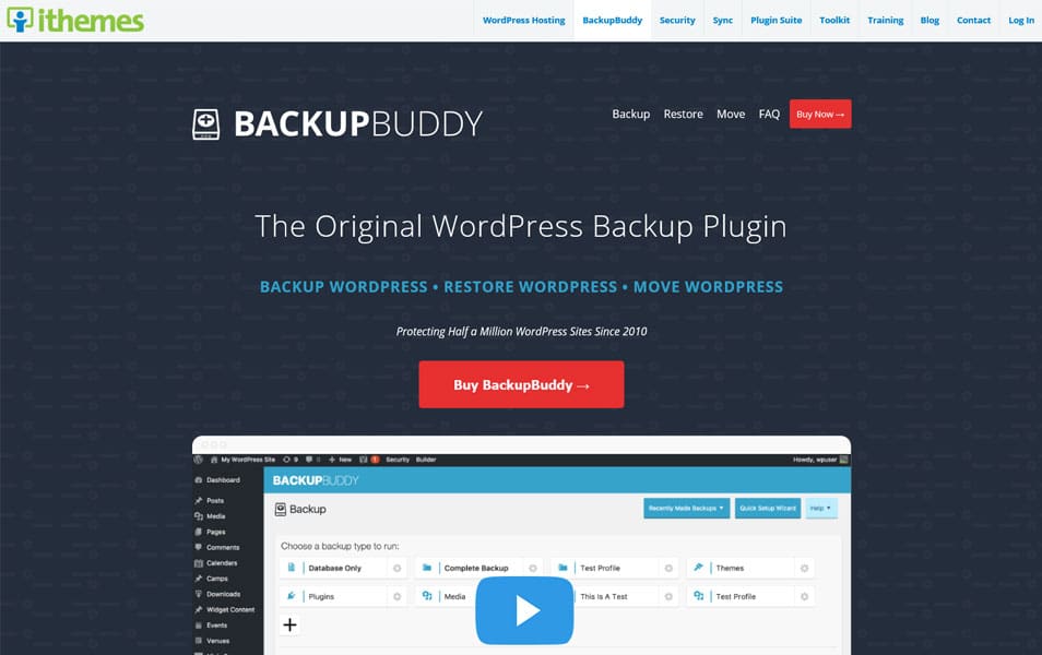 BackupBuddy - WordPress Backup Plugins