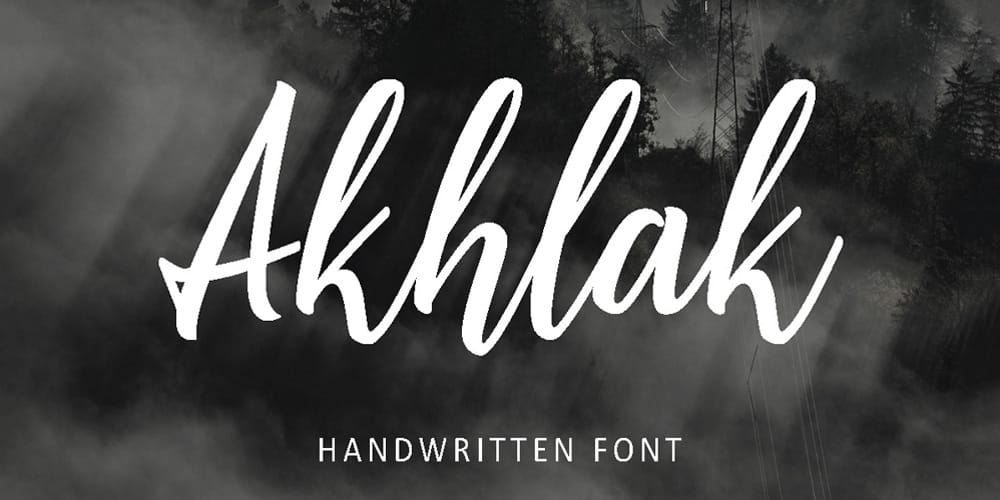 Akhlak Handwritten Font