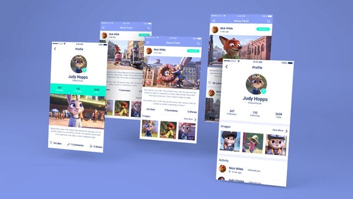 App Presentation PSD Mockup