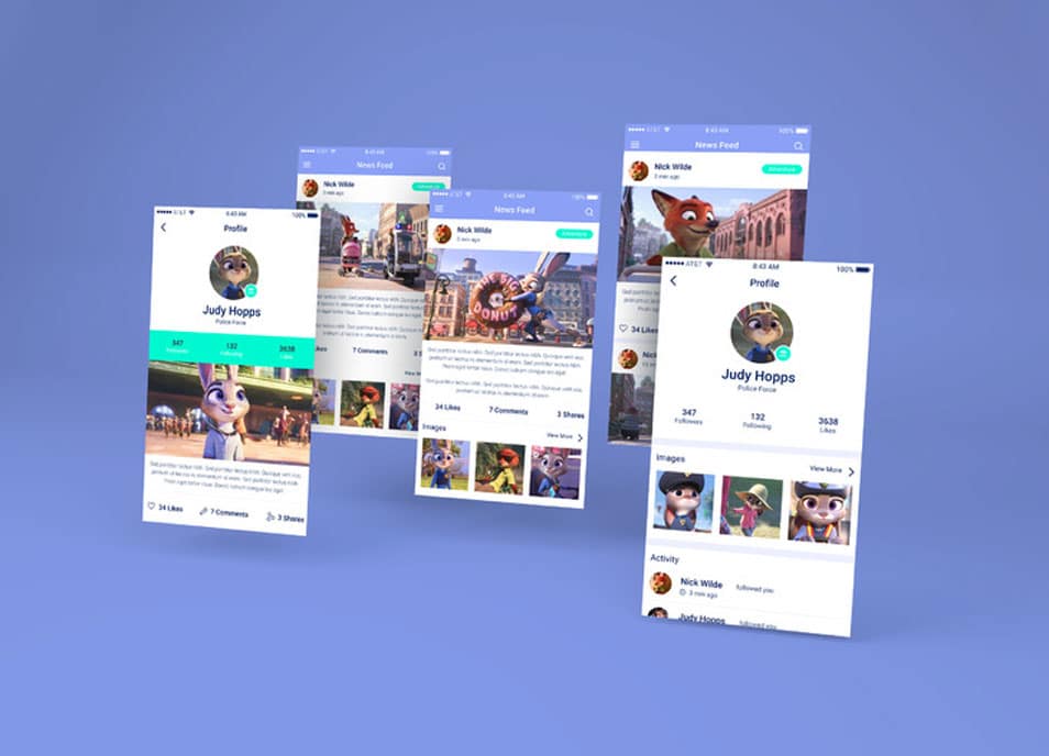 App Presentation PSD Mockup