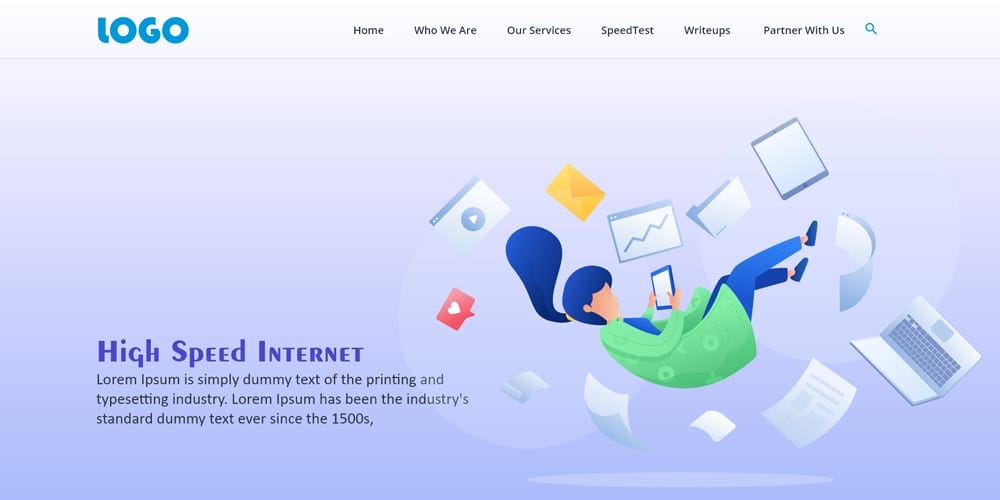 Broadband Website Template