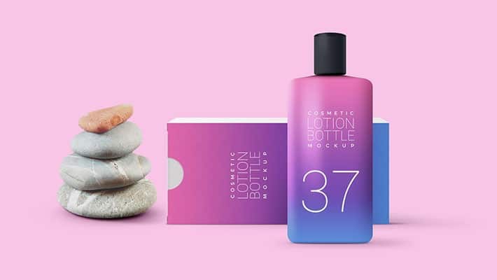 Cosmetic Lotion Packaging Mockup