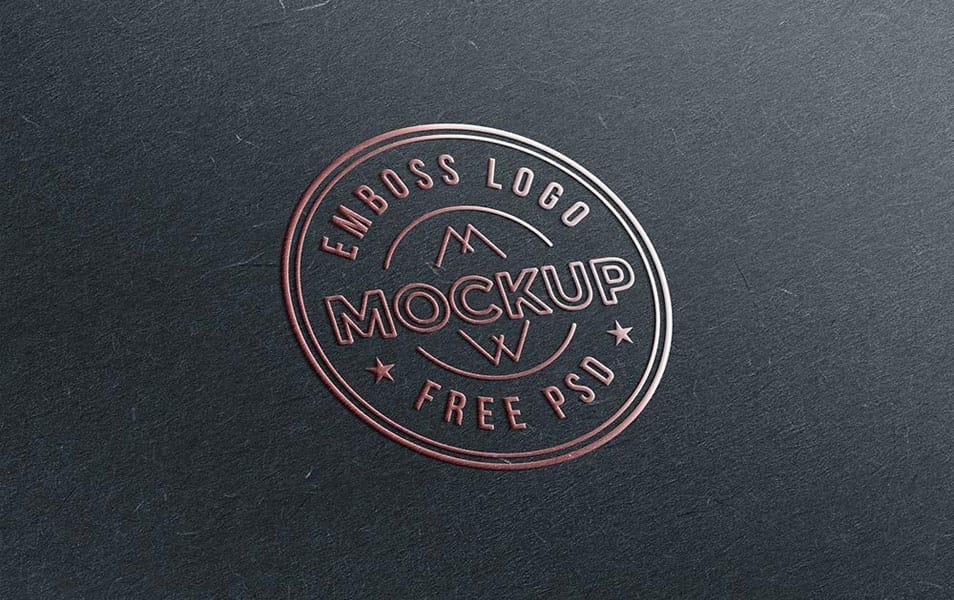 Emboss Paper Logo Mockup PSD » CSS Author