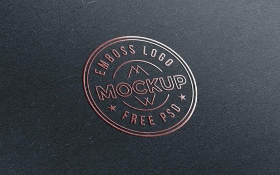 Emboss Paper Logo Mockup PSD » CSS Author