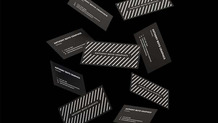 Floating Business Cards Mockup
