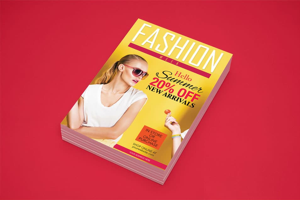 Free A4 Bundle Flyer Mockup PSD Template