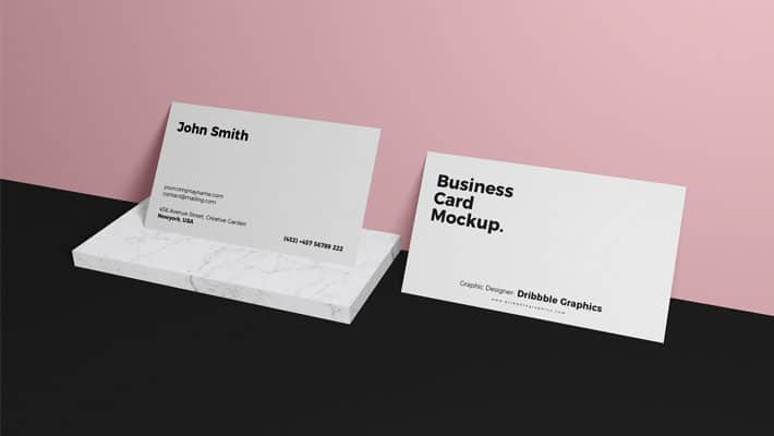 Free Business Card Brand Mockup PSD