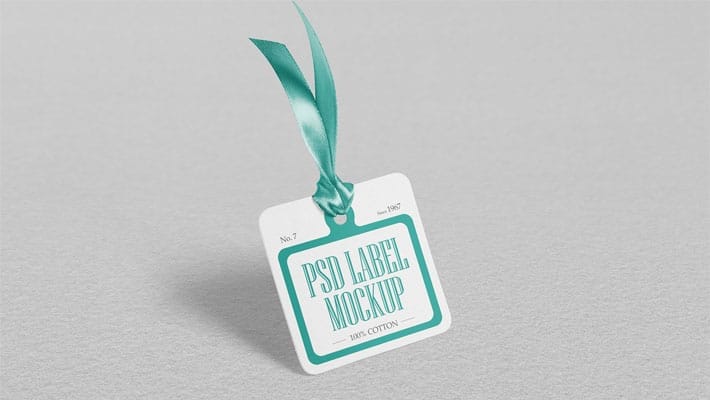 Free Cloth Tag Mockup PSD