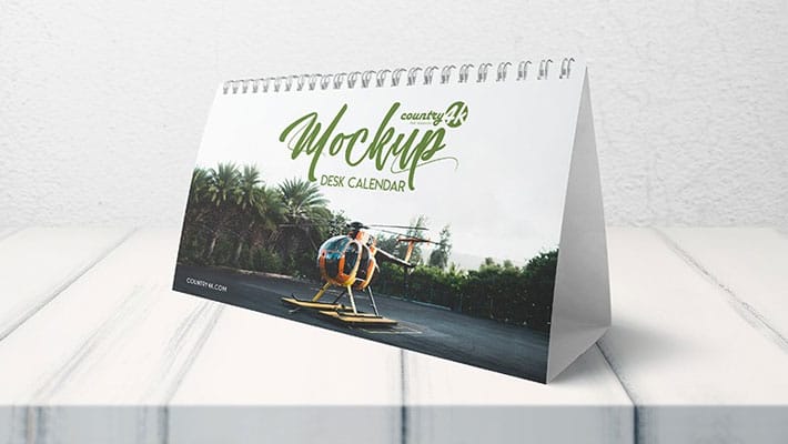 Free Desk Calendar MockUp in 4k