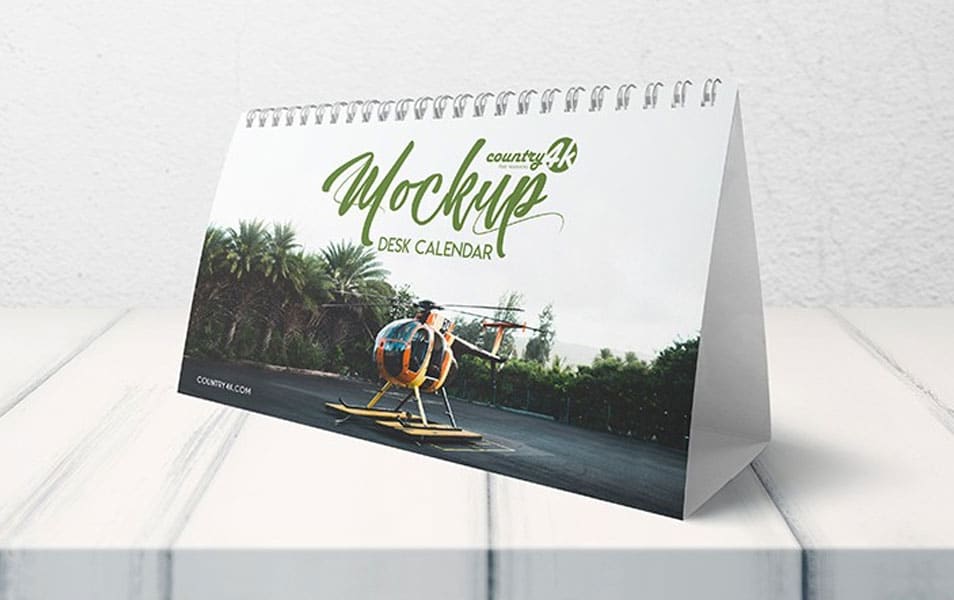 Free Desk Calendar MockUp in 4k