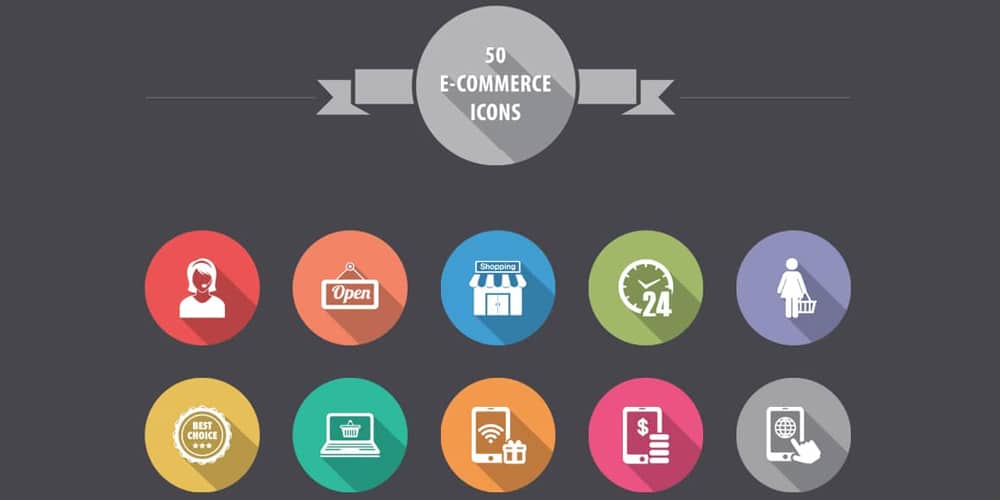 Latest Free E-commerce Icon Sets 43 e-commerce icon sets
