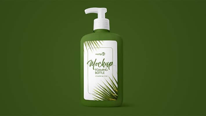 Free Foaming Bottle MockUp in 4k