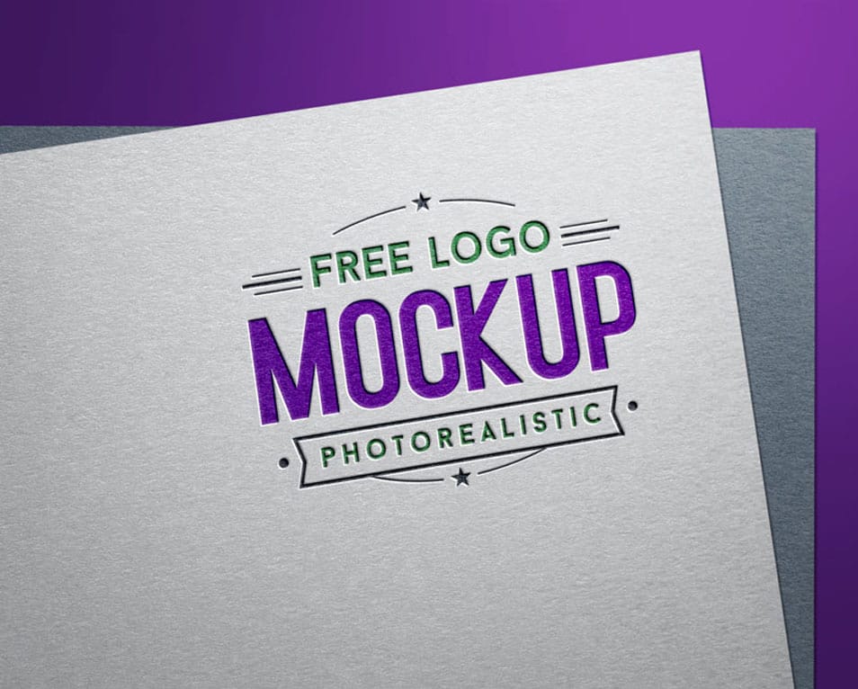Free Fully Customizable Debossed Logo Mockup PSD