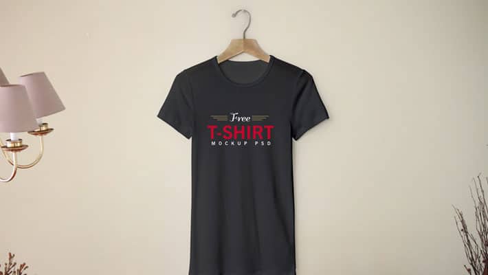 Free Half Sleeves T-Shirt Mockup PSD Template