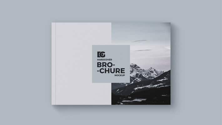 Free Horizontal Hardcover Brochure Mockup PSD