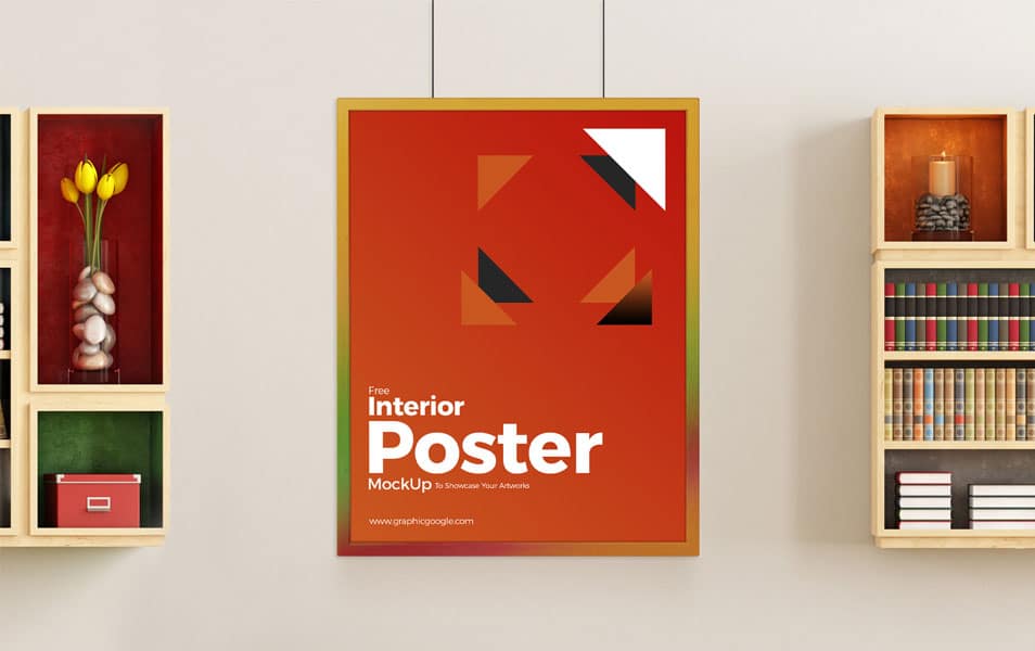 Free Interior Poster Mockup To Showcase Your Artworks