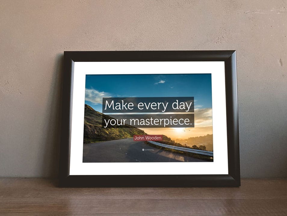 Free Landscape Photo Frame Mockup PSD