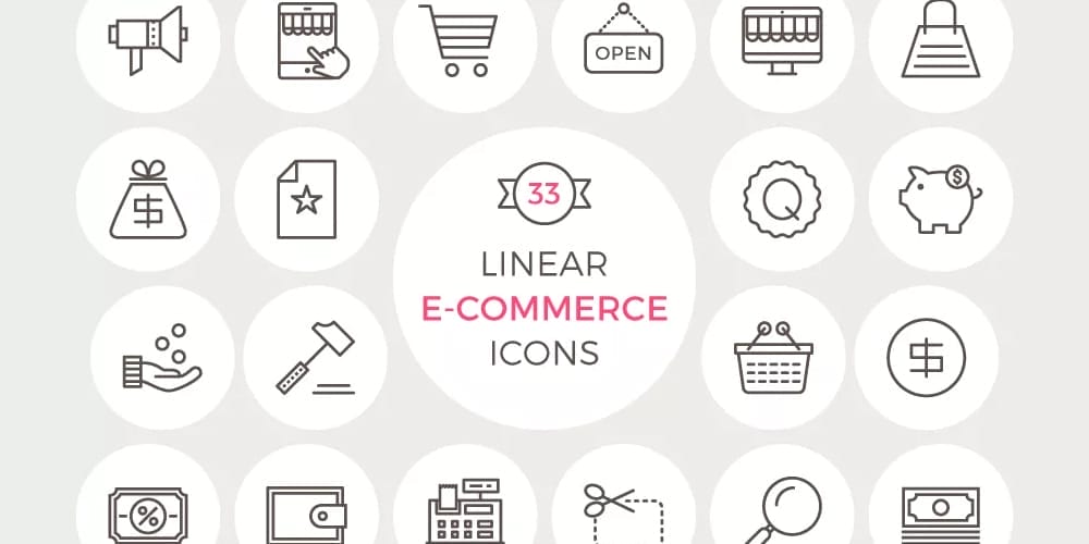 Free Linear E-Commerce Icons