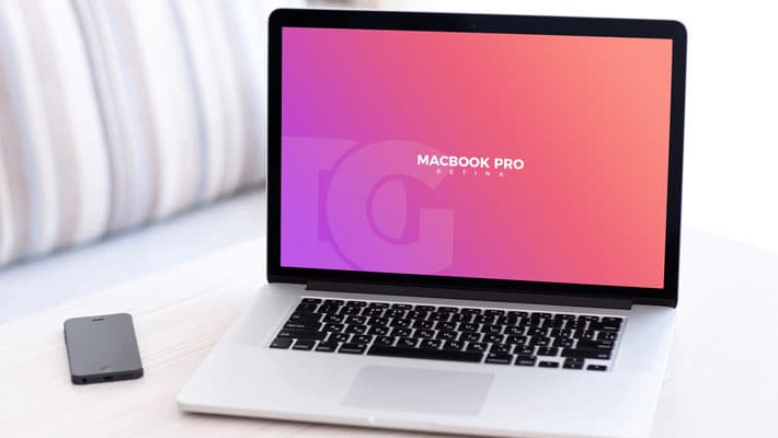 Free MacBook Pro Retina Mockup PSD