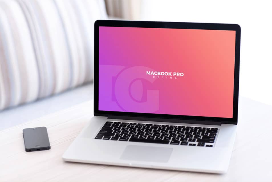 Free MacBook Pro Retina Mockup PSD