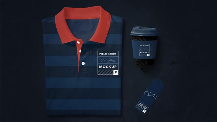 Free Modern Polo T-Shirt Mockup