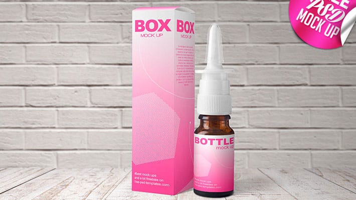 Free Nasal Spray Mock Up in PSD