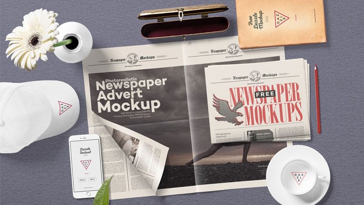 Free Newspaper Mock Up PSD