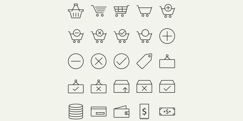 Latest Free E-commerce Icon Sets 30 Free Outline E commerce Icons